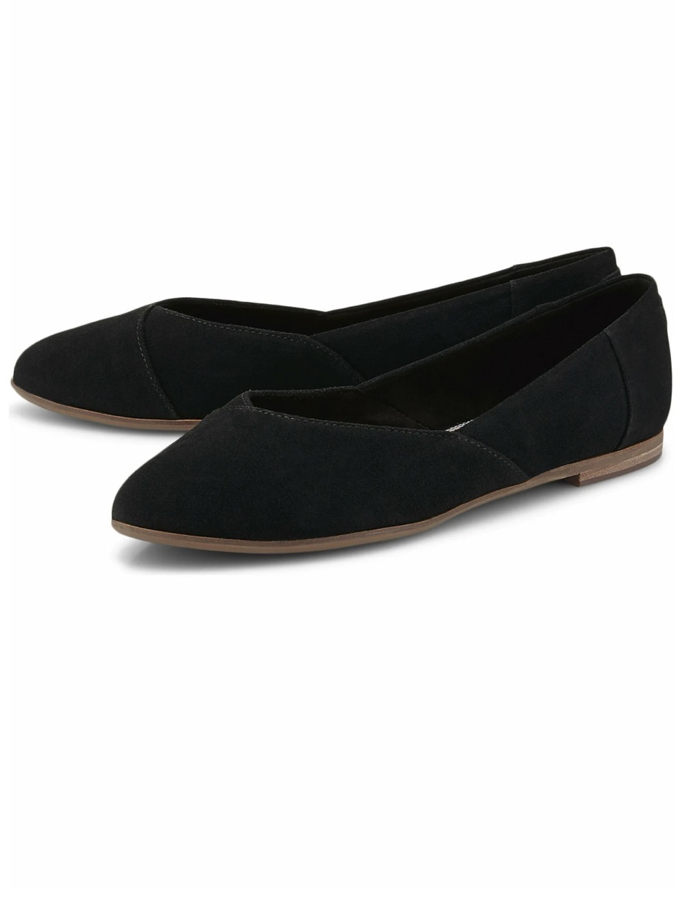 TOMS Women's Black Delilah Perforated Pointed-Toe Flats Size 9.5